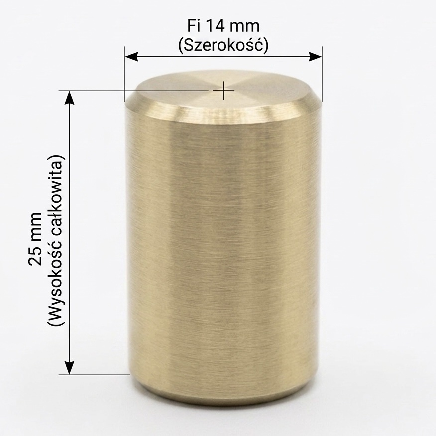 Mosiężny uchwyt meblowy gałka złota 13mm