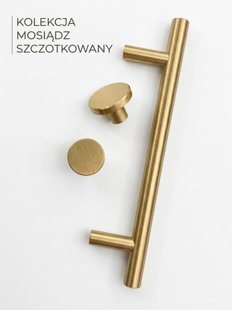 Gałka meblowa Mosiądz 25mm szczotkowany